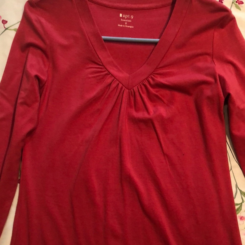 NWT long sleeve V- neck top.